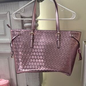 Metallic Pink Tote Bag Michael Kors